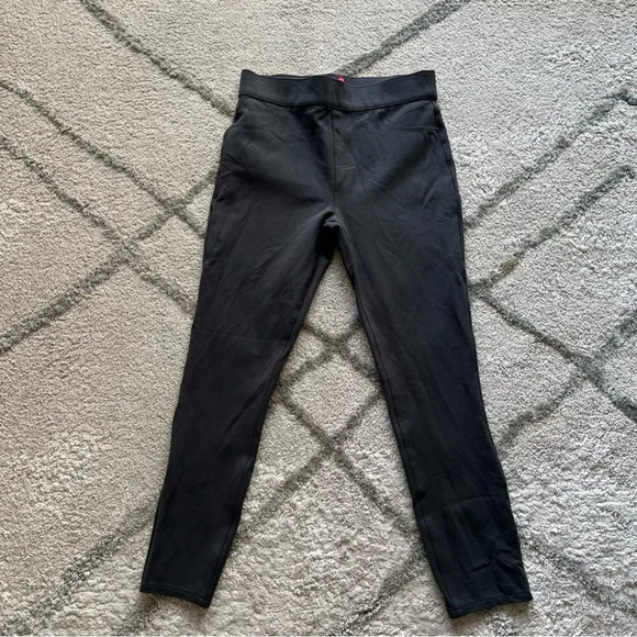 Spanx gray leggings high rise ponte knit pull on medium - Picture 1 of 8